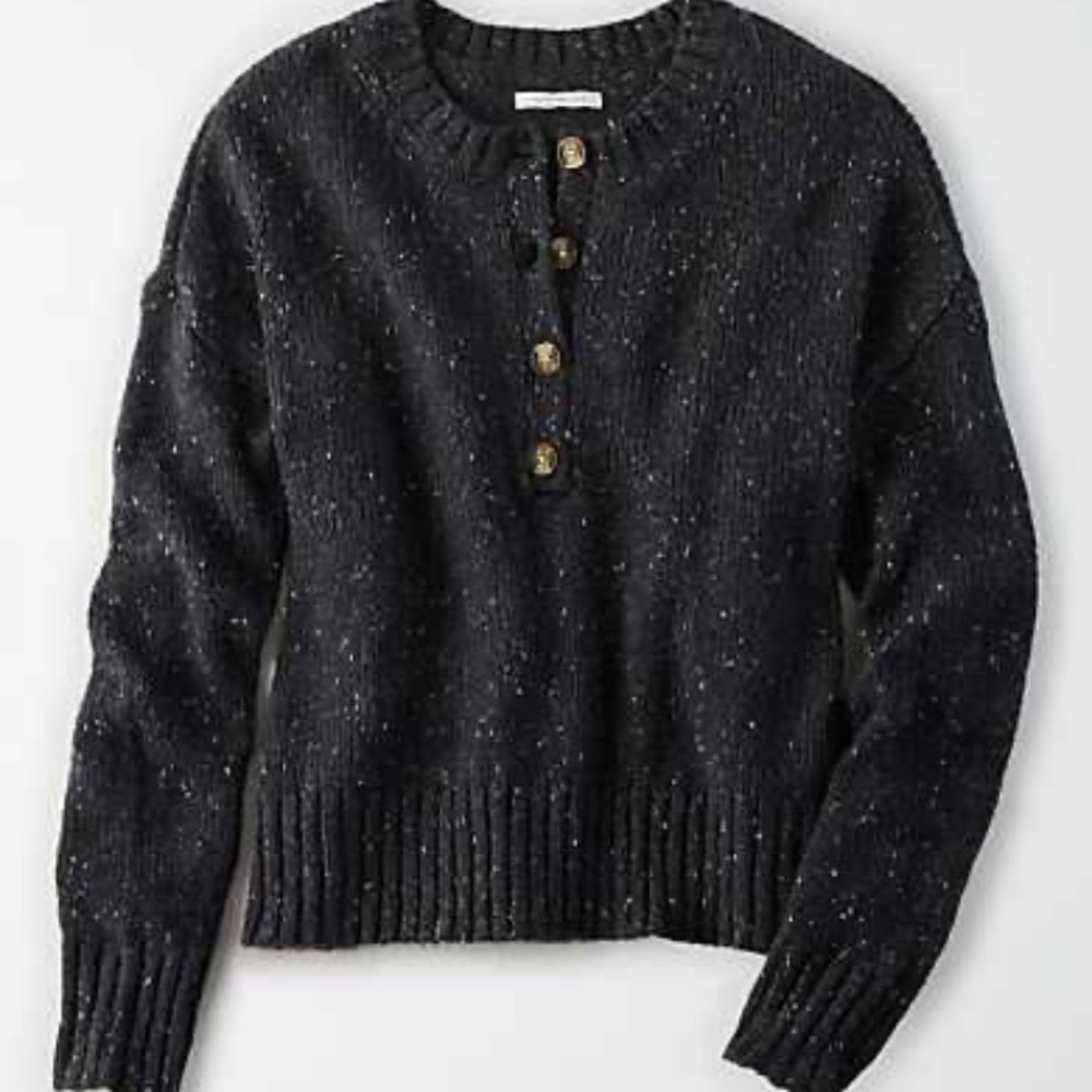 BOGO free [american eagle] grey henley sweater